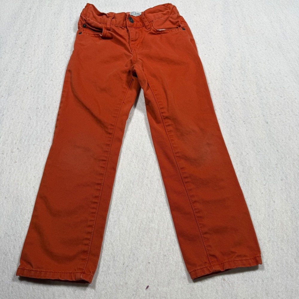 The Children's Place Boys Chino Pants Orange Adjustable Waist Size 6